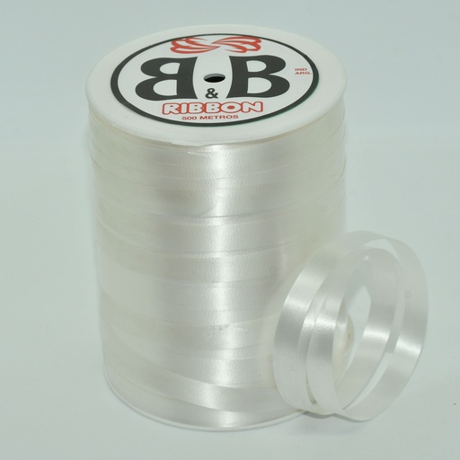 [00048BLA] CINTA PARA MOÑO LISA BOBINA 10MMX500MTS BLANCO