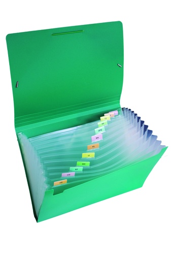[EF202FVE] CLASIFICADOR LAMA 12 DIVISIONES OFICIO VERDE
