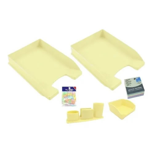 [200-1150A] SET DE ESCRITORIO LIGGO A4 AMARILLO PASTEL