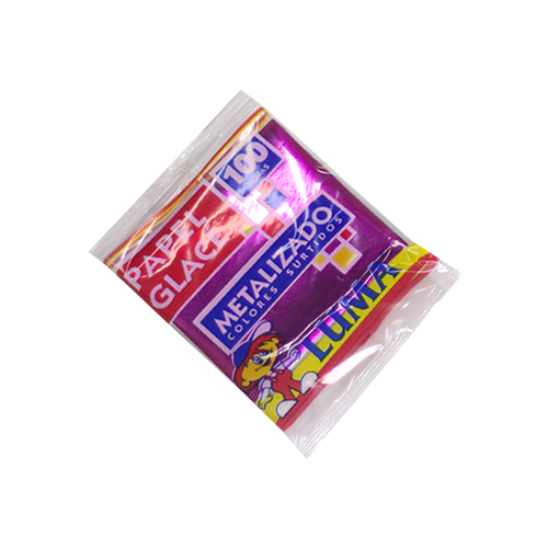 [11-09] PAPEL GLACE LUMA METALIZADO 10x10cm X 100 HOJAS SURTIDO