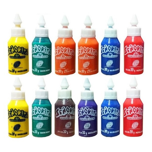 [11107 2] PEGAMENTO STACOLA COLOR 30G X12 AZUL