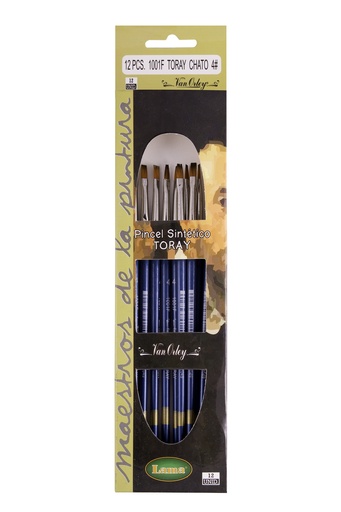 [1001F4] PINCEL LAMA CHATO SINTETICO Nº4 X12