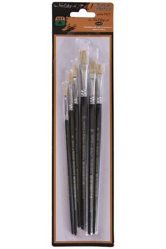 [P577X6] PINCEL LAMA CERDA CHINA SET X6