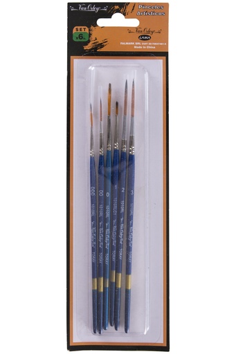 [1010RLX6] PINCEL LAMA LINER SINTETICO SET X6