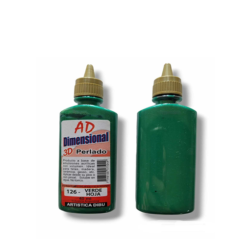 [058707-126] DIMEN.PERLADO 3D AD 40ML VERDE HOJA