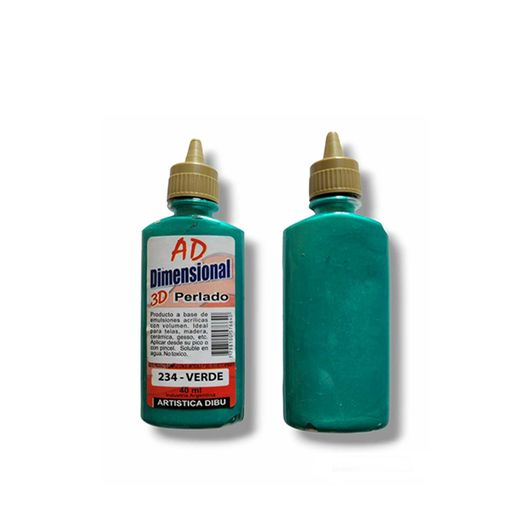 [058707-234] DIMEN.PERLADO 3D AD 40ML VERDE