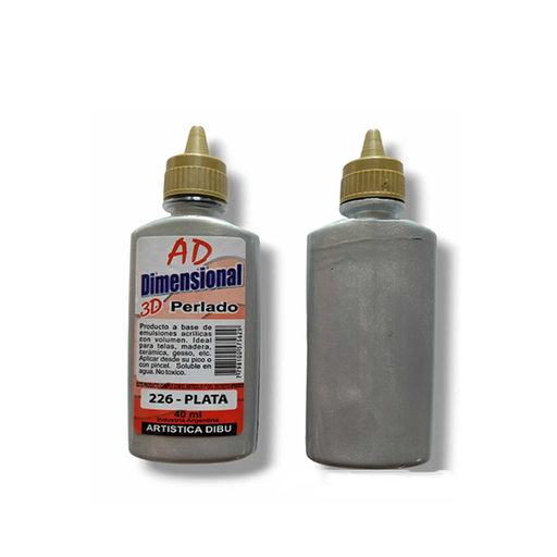 [058707-226] DIMEN.PERLADO 3D AD 40ML PLATA
