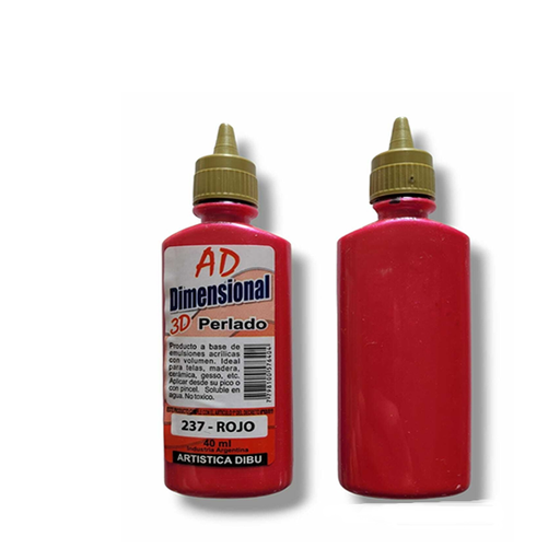 [058707-237] DIMEN.PERLADO 3D AD 40ML ROJO