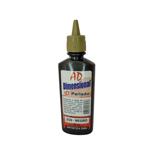 [058707-250] DIMEN.PERLADO 3D AD 40ML NEGRO