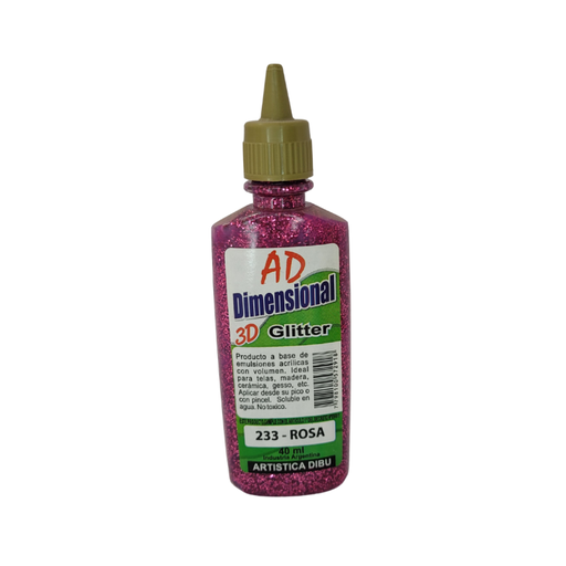 [058708-233] DIMEN.3D AD 40ML GLITTER ROSA