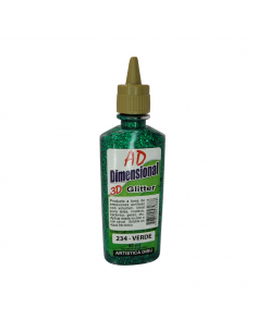 [058708-234] DIMEN.3D AD 40ML GLITTER VERDE
