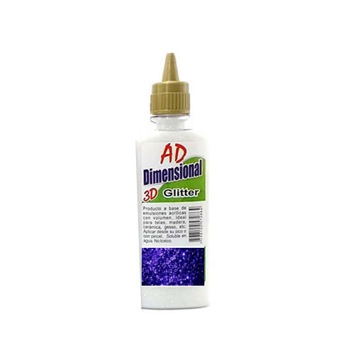 [058708-236] DIMEN.3D AD 40ML GLITTER VIOLETA
