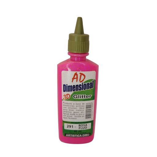 [058708-291] DIMEN.3D AD 40ML GLITTER FLUO ROSA