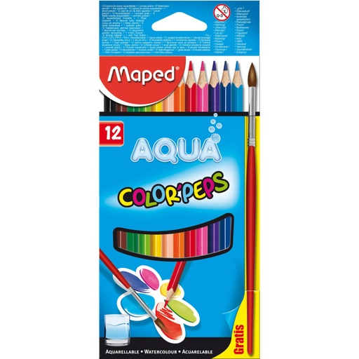 [836011] PINTURITAS MAPED COLORPEPS X 12 AQUA LARGAS