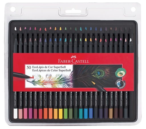 [210750] PINTURITAS FABER ECOLAPICES SUPERSOFT BLISTER X 50 COLORES SURTIDOS