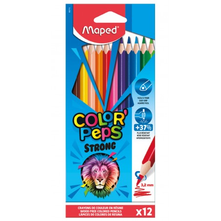 [862712] PINTURITAS MAPED COLORPEPS STRONG X 12 LARGAS