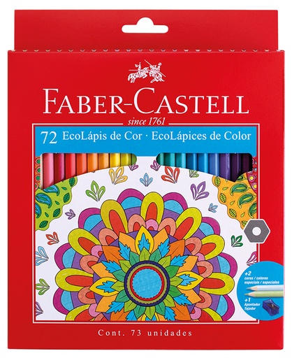 [112075] PINTURITAS FABER ECOLAPICES X 72 COLORES SURTIDOS