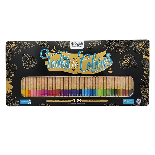 [3011048] PINTURITAS MOOVING TODOS TUS COLORES LATA X 48 COLORES SURTIDOS