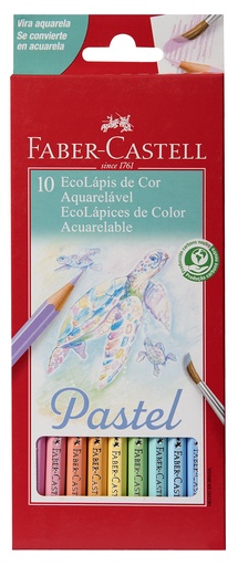 [116152] PINTURITAS FABER ECOLAPICES ACUARELABLES X 10 COLORES PASTEL DISCONTINUO