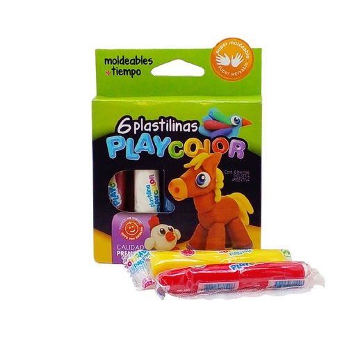 [81552] PLASTILINA PLAYCOLOR X6 SURTIDO