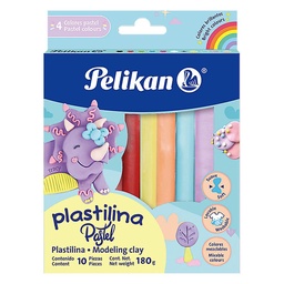 [6700004] PLASTILINA PELIKAN PASTEL SURTIDO X10 (LLEVA 2 PAGA 1)