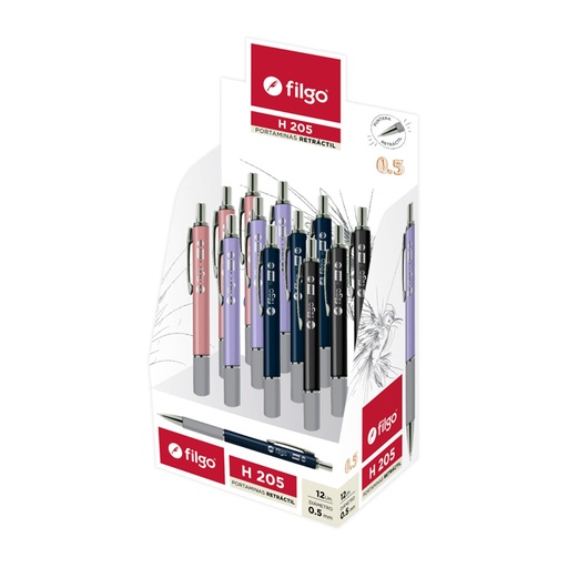 [H205-D12-SUR] PORTAMINAS FILGO X12 0.5MM H-205