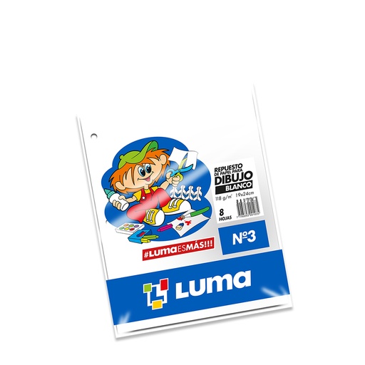 [80-30] REPUESTO LUMA N°3 X 8 HOJAS BLANCO