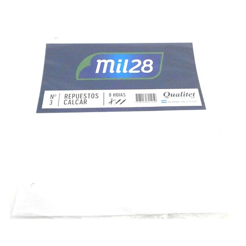 [1250] REPUESTO MIL28 Nº3 PARA CALCAR X8 HOJAS