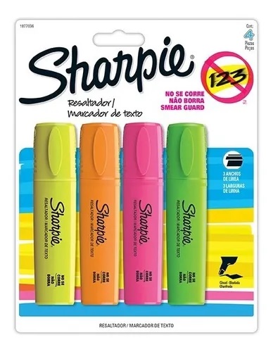 [2190473] RESALTADOR SHARPIE BLADE X4 BLISTER