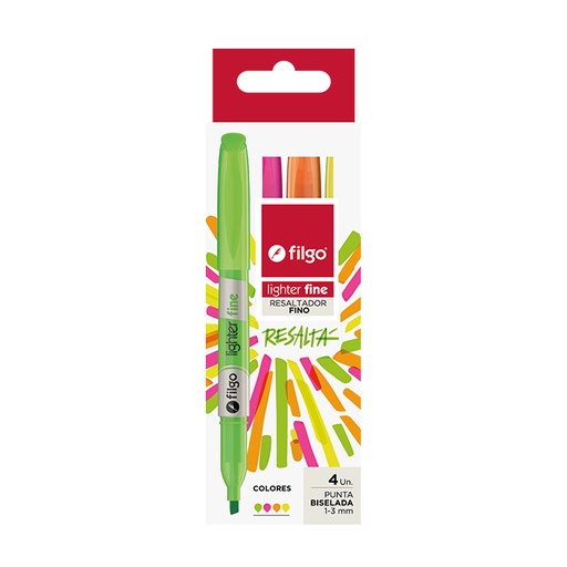 [SLF-E4-FLU] RESALTADOR FILGO FINO X4 FLUO