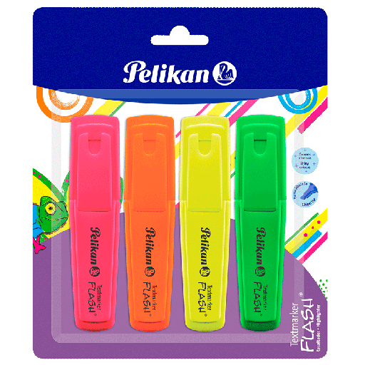 [41900460] RESALTADOR PELIKAN FLASH X4 NEON
