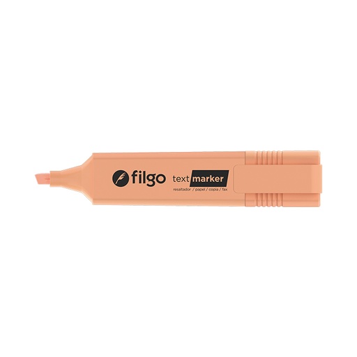 [TXM-C12-306] RESALTADOR FILGO CHATO X12 PASTEL NARANJA