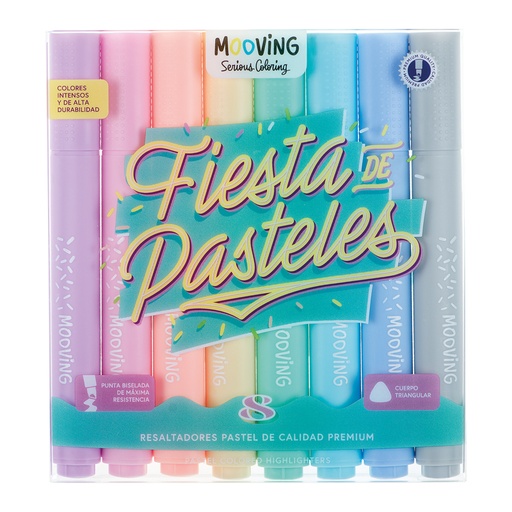 [3051108] RESALTADOR MOOVING PASTEL X 8