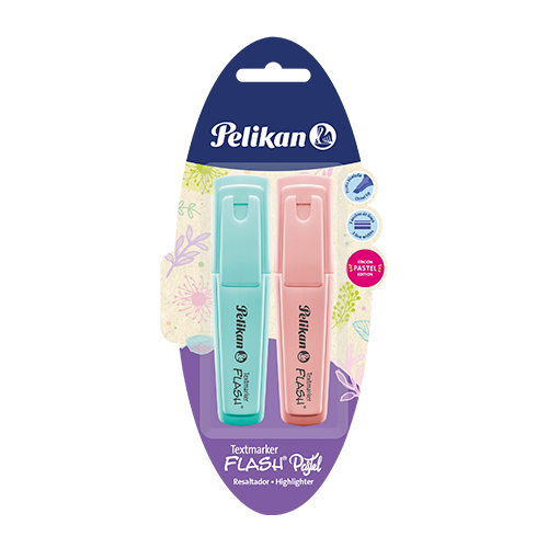 [041-900-464] RESALTADOR PELIKAN FLASH X2 SURTIDO PASTEL
