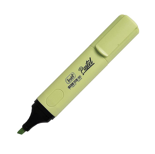 [TR45989] RESALTADOR TRABI PASTEL X10 VERDE LIMON
