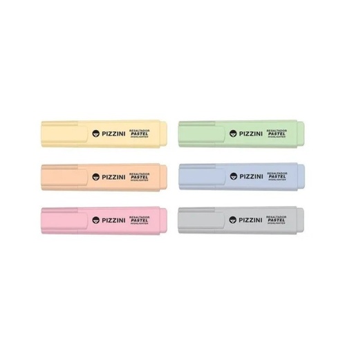 [1280PCE] RESALTADOR PIZZINI PASTEL X10 CELESTE LIQUIDACION