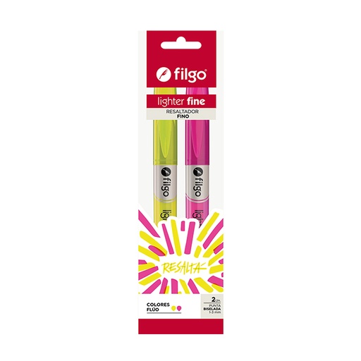 [SLF-F2-704] RESALTADOR FILGO FINO X2 BLISTER AM+RO