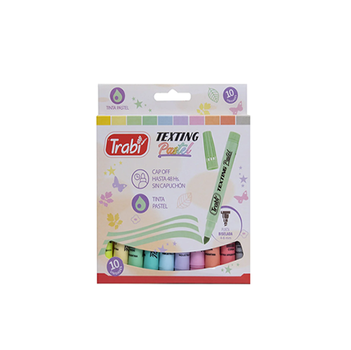 [TR95790] RESALTADOR TRABI TEXTING X10 PASTEL