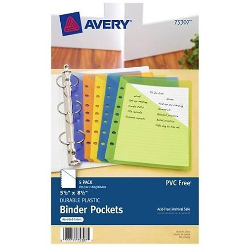 [75307] SEPARADOR AVERY A5 SOBRE PLASTICOS