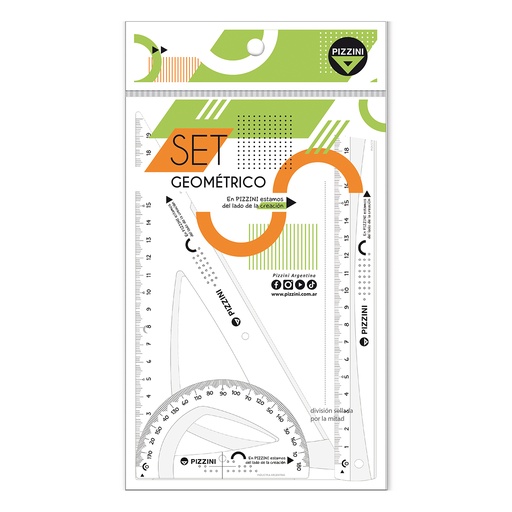 [4113] SET GEOMETRIA PIZZINI X3 PIEZAS