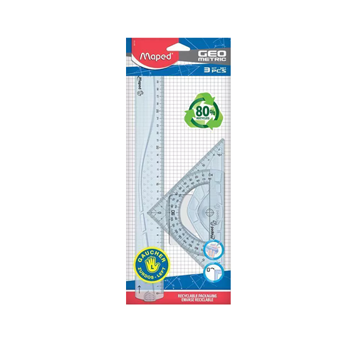 [897118] SET GEOMETRIA MAPED PARA ZURDOS 3 PIEZAS