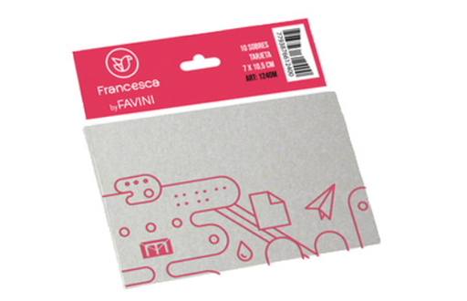 [1240PL] SOBRE MEDORO 1240 COLOR PLATA 7X10.5 X10