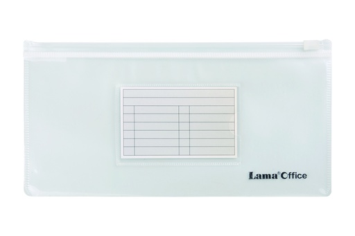 [CH200A] SOBRE LAMA TIPO CANOPLA CIERRE ZIP PVC CRISTAL X12