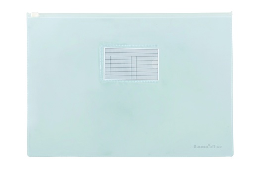 [CH203FC] SOBRE LAMA OFICIO CIERRE ZIP PVC CRISTAL X12