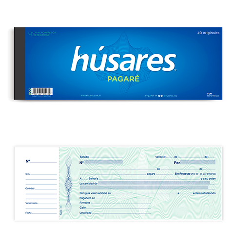 [1900] TALONARIO HUSARES 1900 PAGARE 40H
