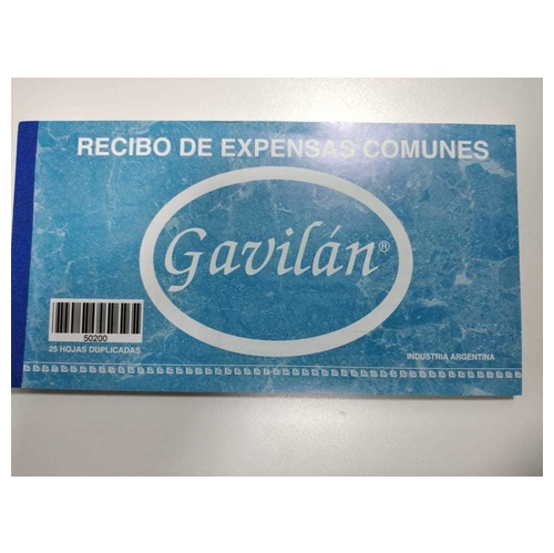 [50200] TALONARIO GAVILAN RECIBO DE EXPENSAS