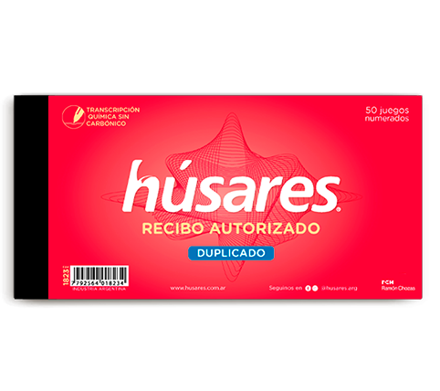 [1823] TALONARIO HUSARES 1823 RECIBO DUPLICADO AUTORIZADO