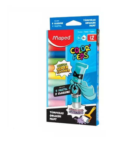 [826081] TEMPERA MAPED CPN COLORPEPS X12 CLASICOS+PASTEL