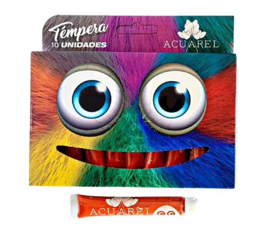 [TPC120] TEMPERA ACUAREL X10 NARANJA 9G LIQUIDACION