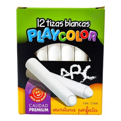 [82010] TIZA PLAYCOLOR X 12 BLANCA